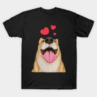 Corgi love - goofy dog portrait illustrated T-Shirt